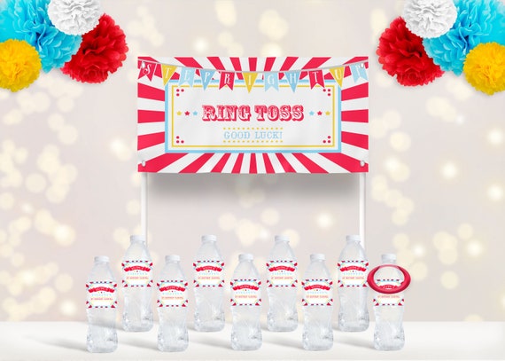 Bright Red Circus/Carnival Vinyl Game Banner | Choose Your Size | Personalized w/ Your Wording Il_570xn