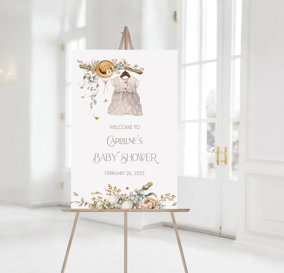 PRINTED Storybook Baby Shower Welcome Sign- Girl | Fairytale Shower | Choose Size | Poster or Foam Core | Personalized, Printed, Shipped Il_570xn
