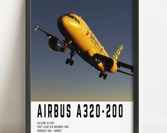 Pôster do Airbus A320 da American Airlines, Impressão de Aviação, Arte da Airbus, Presente para Entusiasta da Aviação, Presente para Piloto
