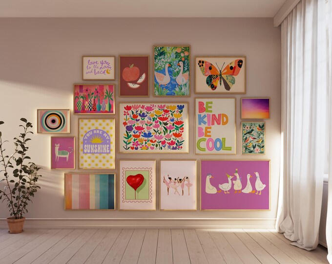 16 Girls Room Nursery Prints, Girls Nursery, Pink Nursery Gallery Wall ...