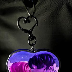 Bungou Stray Dogs, BSD Osamu Dazai, Chuuya Nakahara, Soukoku Heart Epoxy Keychain