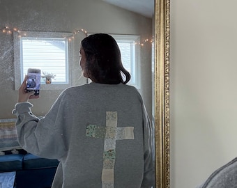 Patchwork Cross Crewneck