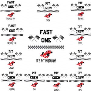 Fast One Mommy and Me png familiebundel raceauto verjaardag png 1e verjaardag shirt bijpassende familie verjaardag verjaardag jongen T-shirt peuter verjaardag
