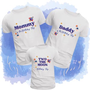 Bundel twee The Moon-familie van de jarige jarige png, Two The Moon, Boys Outer Space png, tweede verjaardag, ruimteverjaardag png