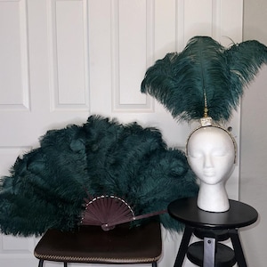 Ostrich Feather Fans (Customizable)