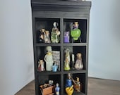 Miniature Black Display Shelf - Miniverse, Dollhouse Furniture, Mini Bookcase