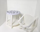 Miniverse Table Legs with Shelf: Doll or Dollhouse Furniture, Diorama Display - Updated Version!