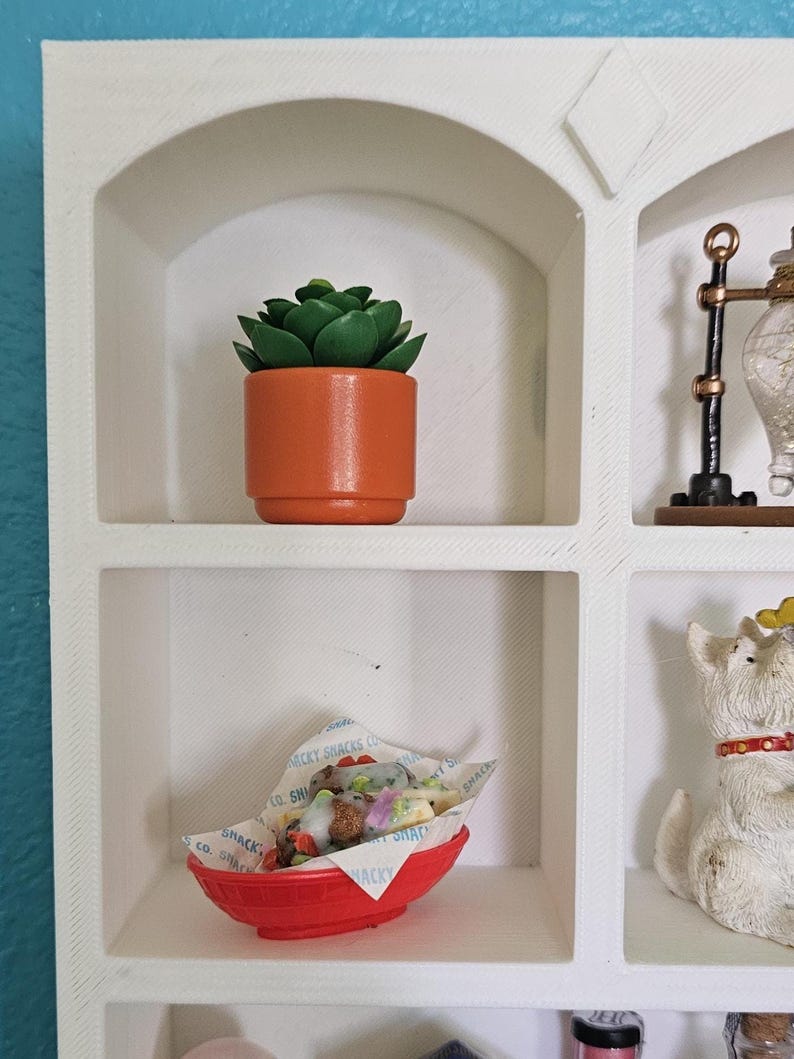 mini display shelf for collectibles and miniverse/minibrand collectibles