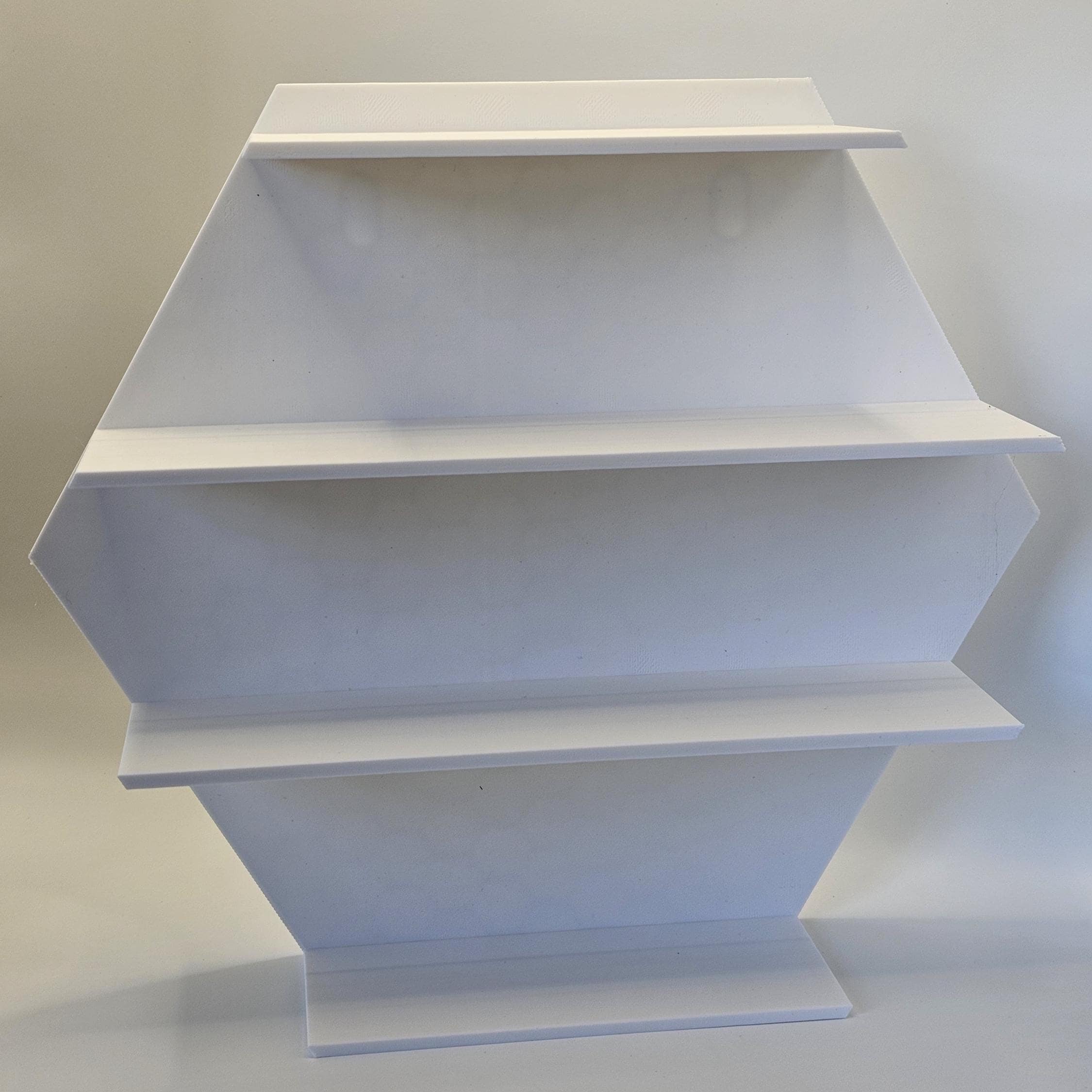 Hexagon Wall Shelf Trinket Mini Figure Display - 3 Inch Shelf Spacing ...