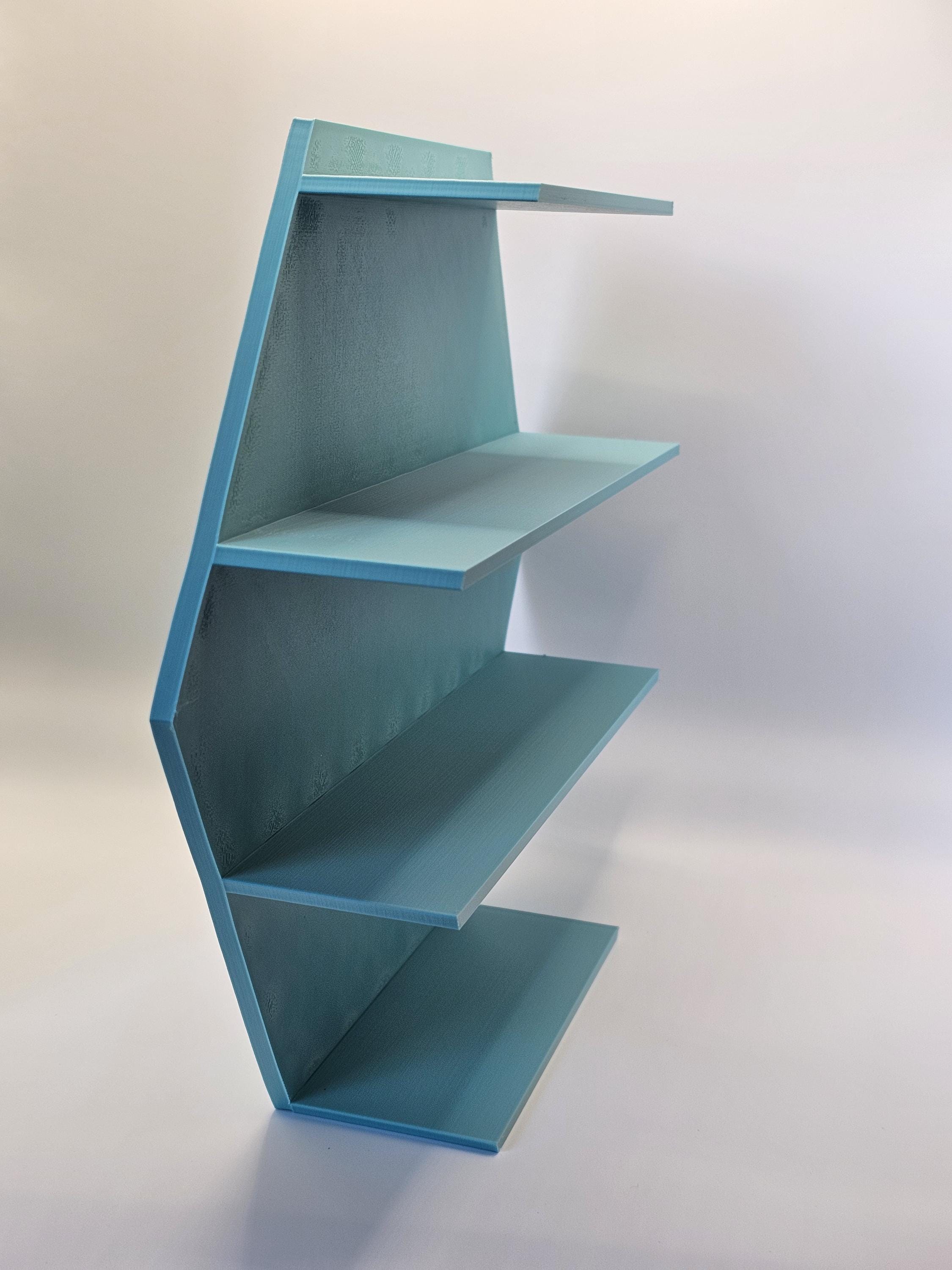 Hexagon Wall Shelf Trinket Mini Figure Display - 3 Inch Shelf Spacing ...
