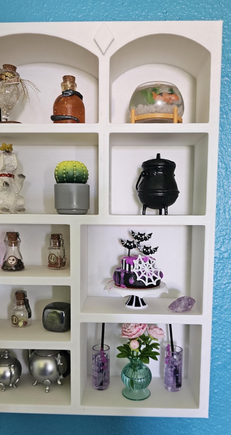 mini display shelf for collectibles and miniverse/minibrand collectibles