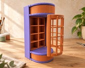 Miniverse Store Display Window: Magical Joke Shop Standing or Wall Hung Diorama Purple and Orange