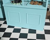 Miniverse Checkerboard Floor Panel - Connect To Form Any Configuration. Bakery, Sweet Shop and Other 1:6 Scale Miniature Sets