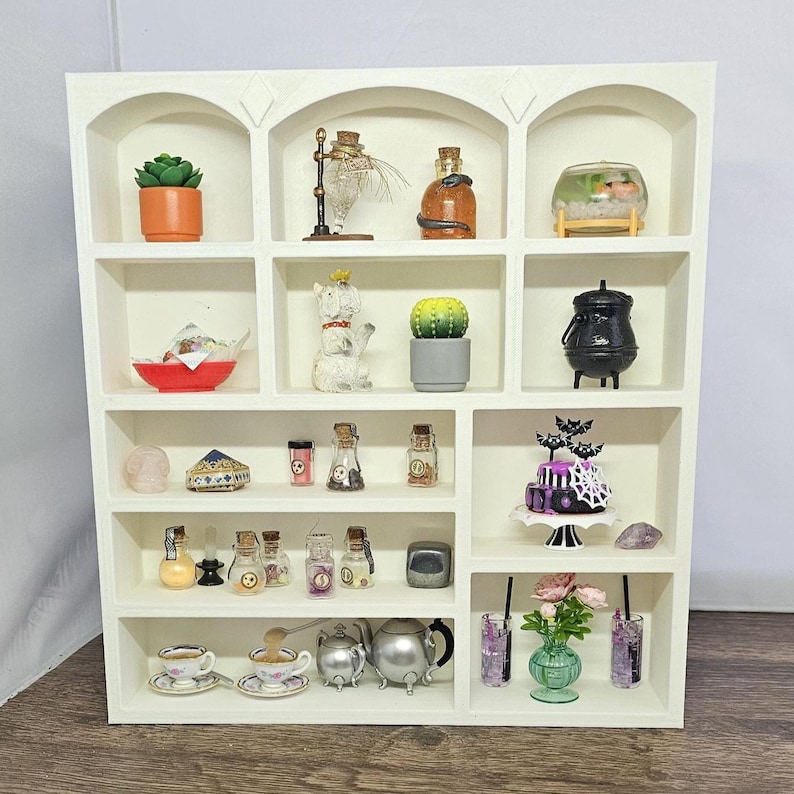 mini display shelf for collectibles and miniverse/minibrand collectibles