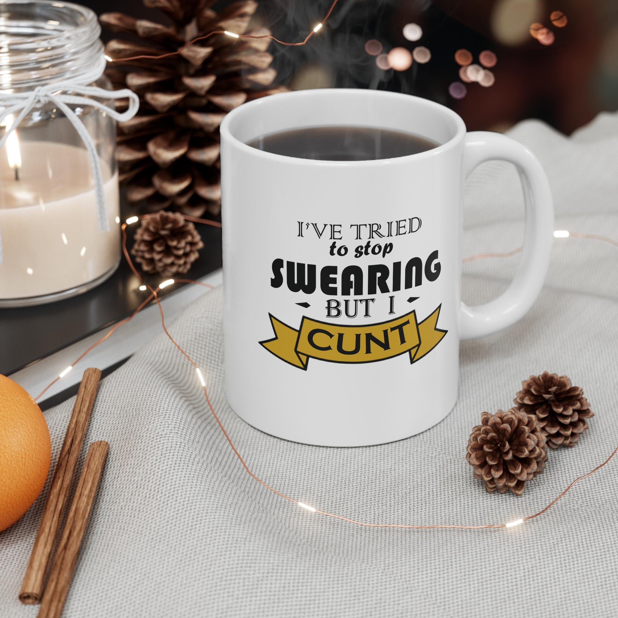 Naughty Coffee Quote - Etsy Canada