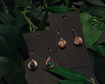 Mini crystal drop earrings ( two pairs!)