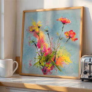 Modern Southern Floral Wall Art | Costal Grandma Art Print | Preppy Grandmillennial Wall Decor | Instant Download | Digital Print