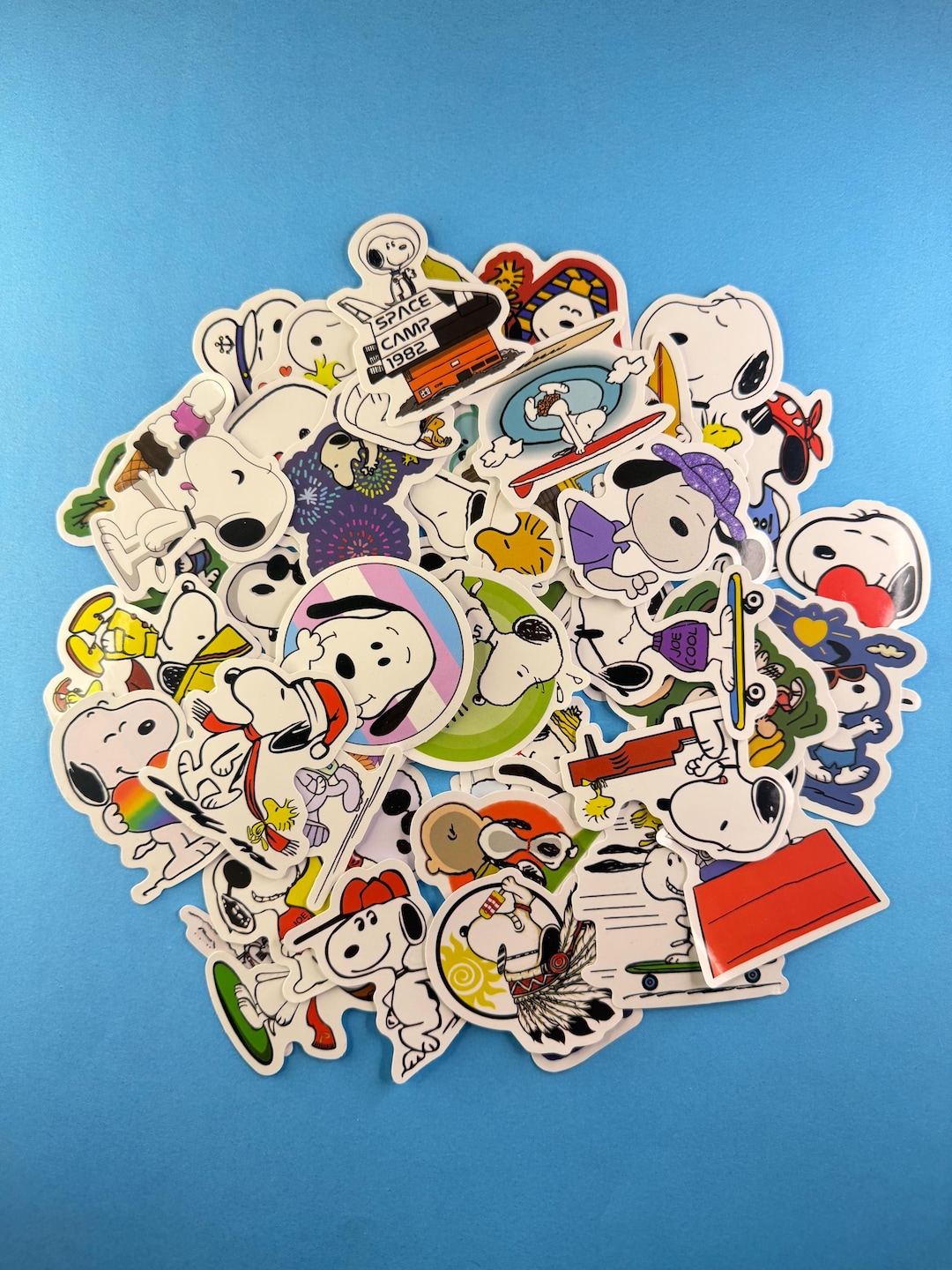 Snoopy Reading Sticker Snoopy Stickers - 50 Pieces - Etsy