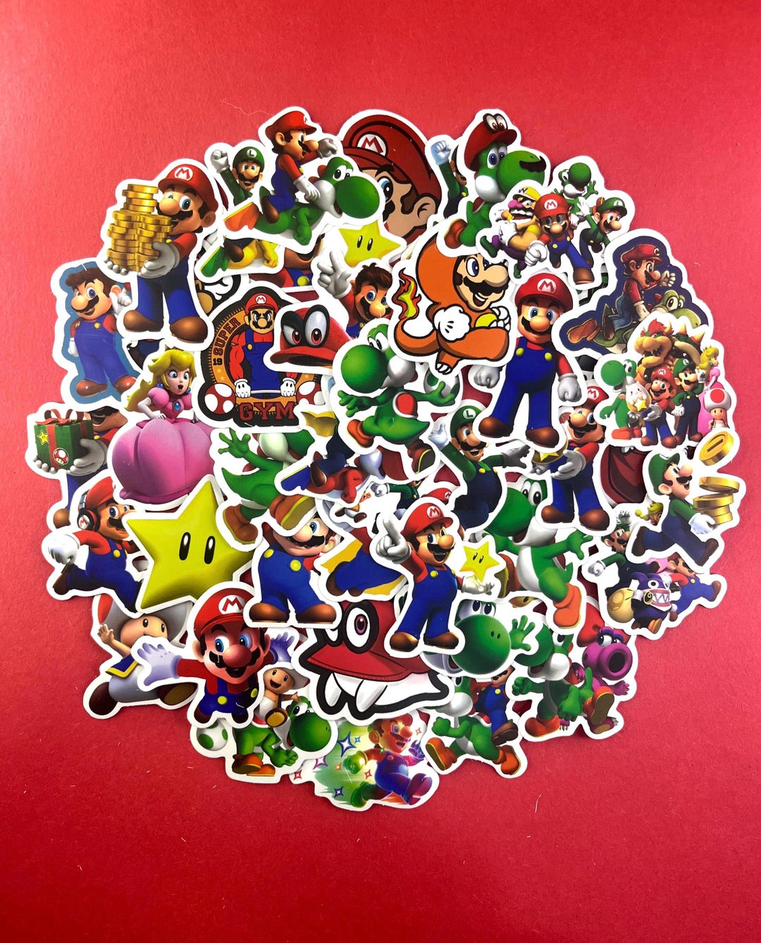 Super Mario Bros Sticker Pack 50pcs - Etsy