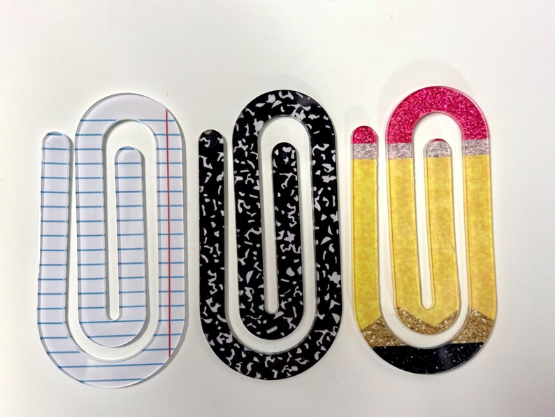 Jumbo Paperclip Set Of 3 School Set Etsy