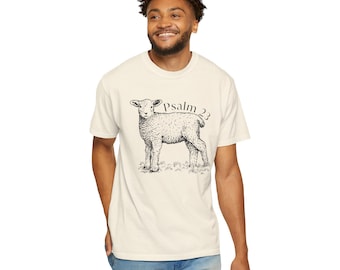 Psalm 23 Sheep T-Shirt | Comfort Colors Christian Tee