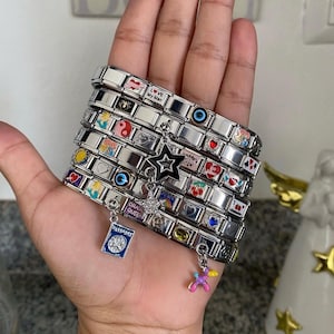 Customized Italian Charm Bracelet, Italy Charms, Custom Italy Bracelet, Charms For Bracelet, Starter Italian Charm Bracelet, Personalized