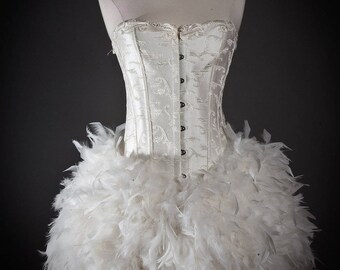 Custom Size Ivory Burlesque zombie Bride corset mermaid Custom Size Ivory Burlesque zombie Bride corset mermaid
