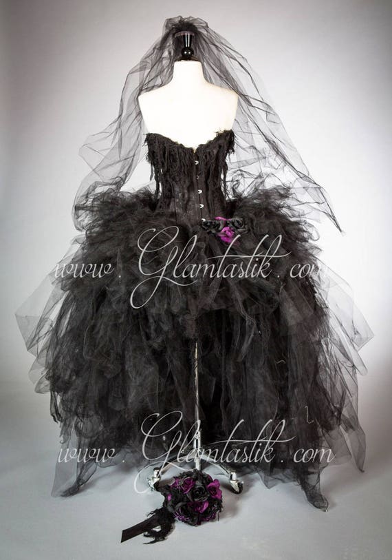 black and purple corset dress