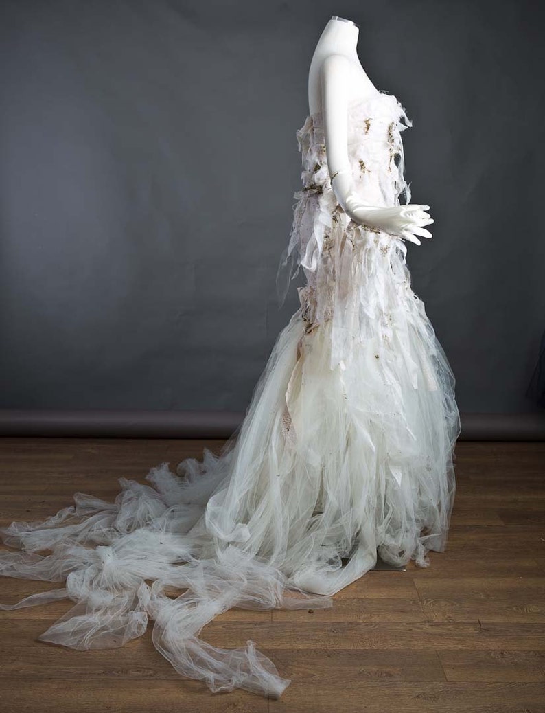 Custom Size Ivory Burlesque Mummy Corset With Moss Mermaid - Etsy