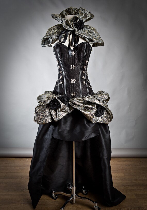 black silver and gold dress