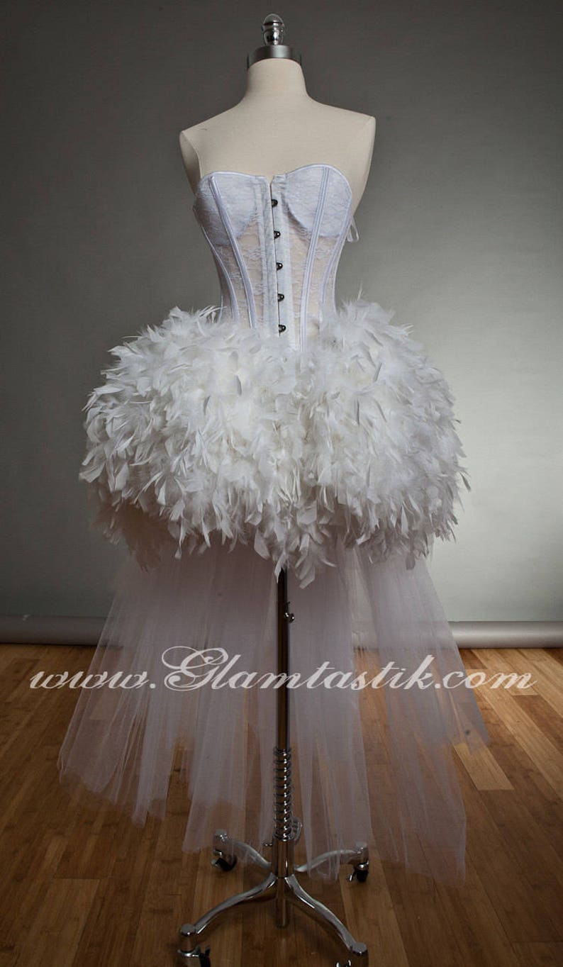 white corset prom dress