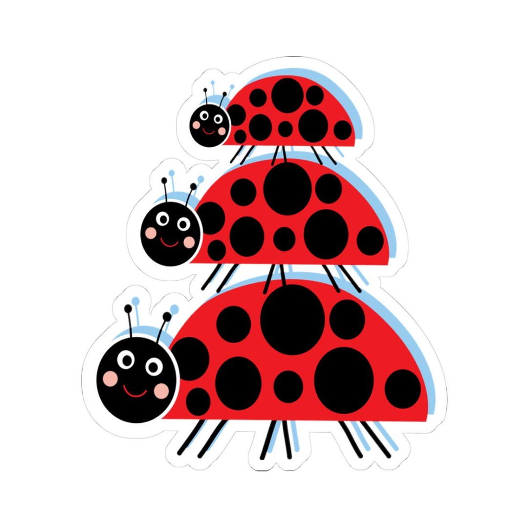 Ladybug Stickers: Vinyl Decals for Laptops, Waterbottles (hand-drawn ...