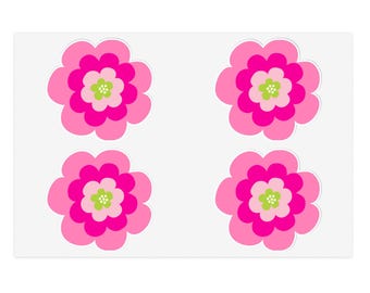 Floral Sticker Sheets/ Pink Flowers
