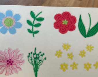 Floral Sticker Pack/ Set of Stickers/ Flower Stickers