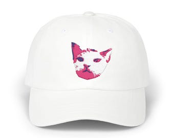 Cat Baseball Cap Embroidered Cotton Adjustable Dad Hat