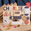 Montessori Toys, Personalized Baby Busy Board, Custom Name Puzzle, Gift for Boy or Girl, First Birthday Gift, Baby Shower, Gifts For Kids