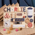 Montessori Toys, Personalized Baby Busy Board, Custom Name Puzzle, Gift for Boy or Girl, First Birthday Gift, Baby Shower, Gifts For Kids