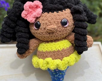 Mermaid Doll, Häkelpuppe, handgemacht