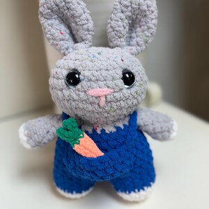 Bunny with Carrot/Crocheted Plush