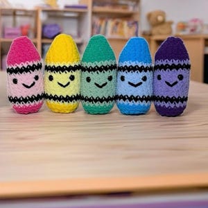 Crayon Crocheted Plushies