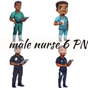 Krankenschwester Clipart - African American männlich Krankenschwester PNG - kommerzielle Nutzung-Medical Professional