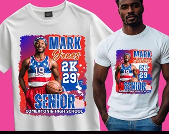 Sjablonen basketbalshirt Canva Graduation Gameday Custom T-shirt Grad