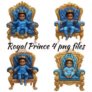 Royal Prince Black Boy Joy Clipart-Kleine Schwarze Baby Blau Kleinkind Kommerzielle Nutzung