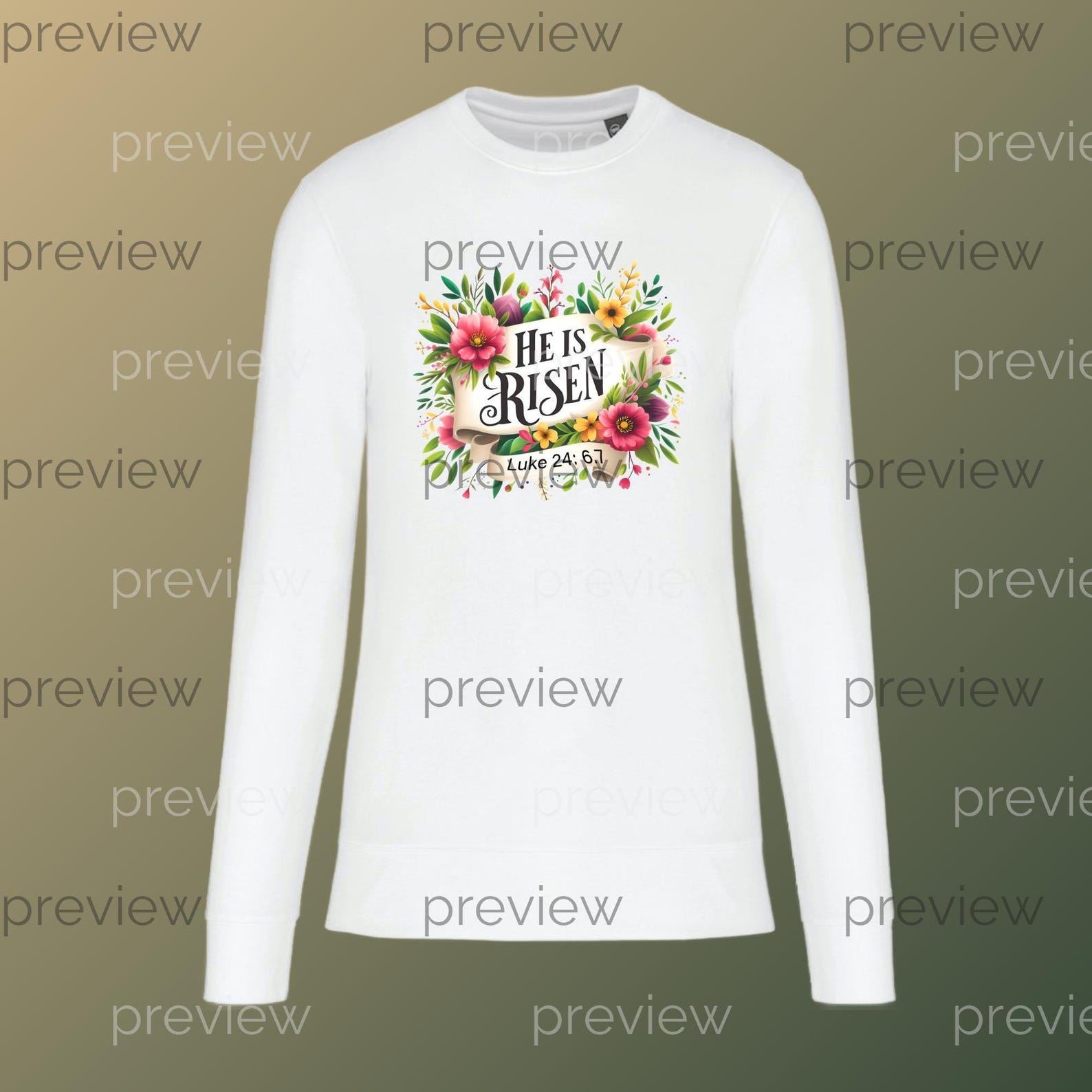 Bible Clipart Cute Png He is Risen Floral Clipart Commercial Use Easter ...