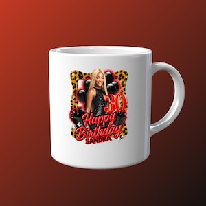 Birthday Cup Sticker png Canva Template Cheetah Birthday Design, Styrofoam Cup Custom Birthday Cup Editable Shirt Shot Glass