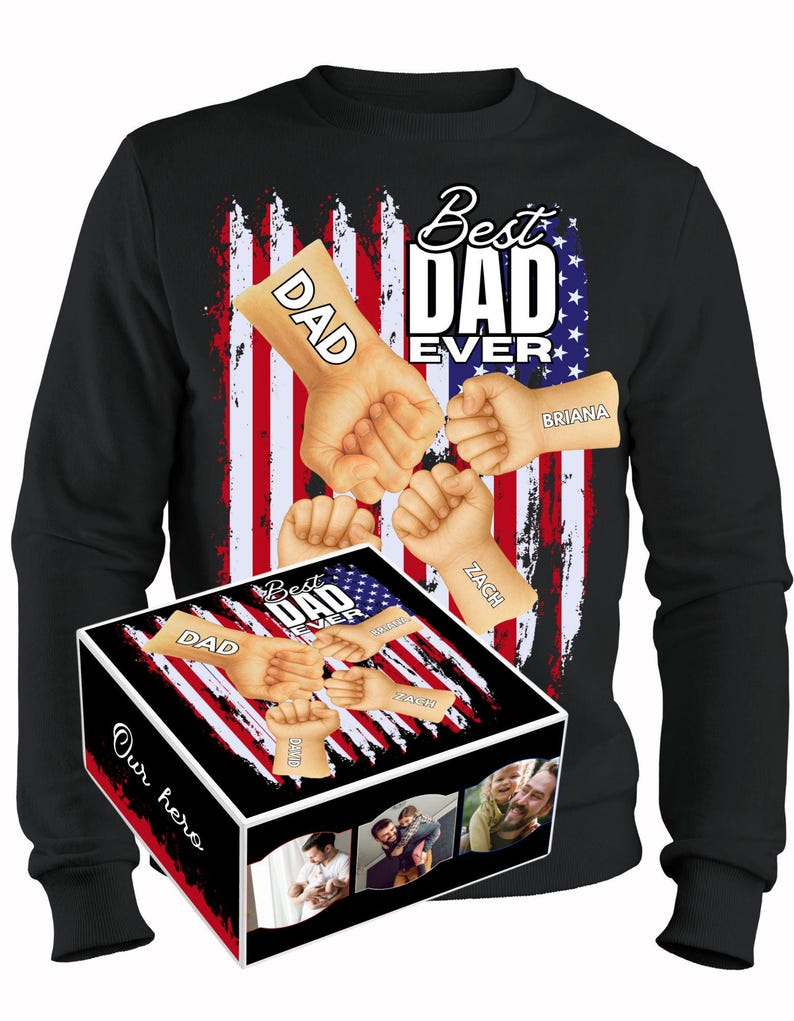 Fathers Day Gift Box Shirt Template for Canva Shirt Gift Box Design ...