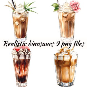 Koude koffiedrank aquarel clipart-koud ijs commercieel gebruik-png-