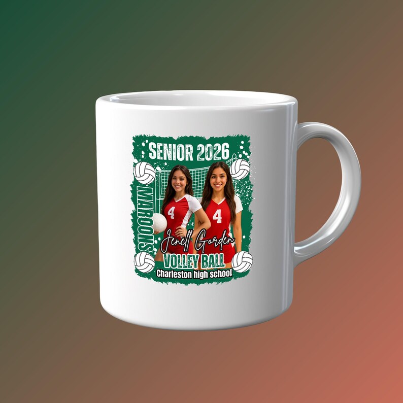 Volleyball T-shirt Design Template for Canva Game day Senior night 2026 Sublimation, DTF, or DTG Printing Volleyball Team