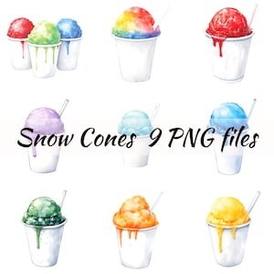Schneekegel Clipart Aquarell PNG - Shaved Ice PNG - Kommerzielle Nutzung