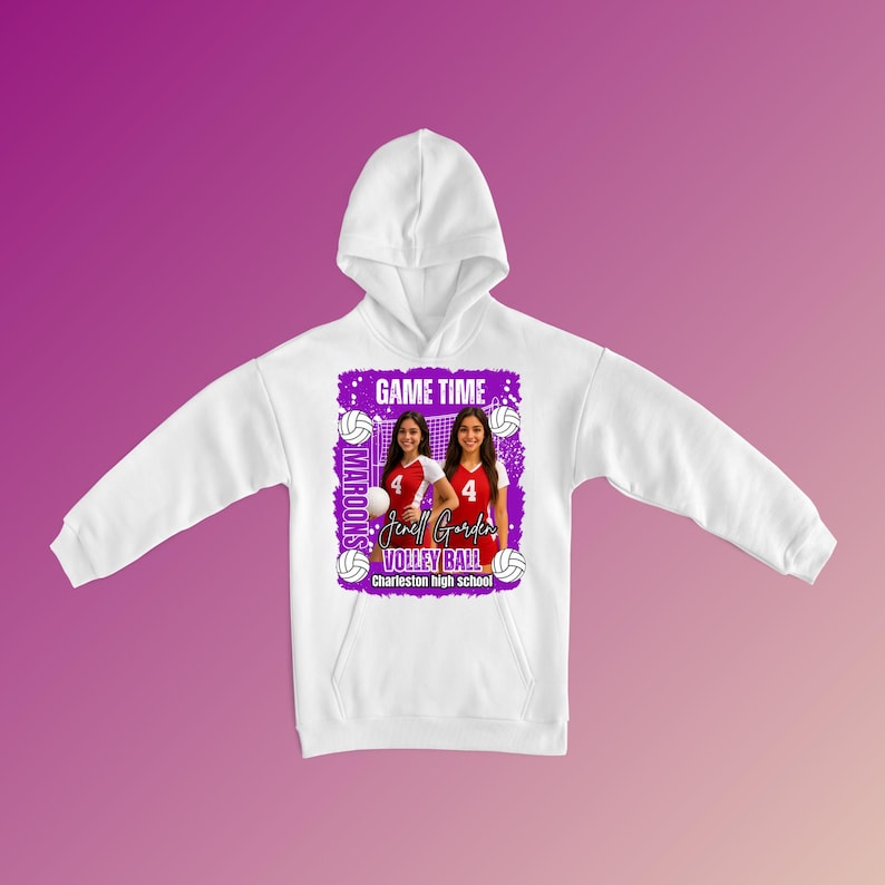 Volleyball T-shirt Design Template for Canva Game day Senior night 2026 Sublimation, DTF, or DTG Printing Volleyball Team